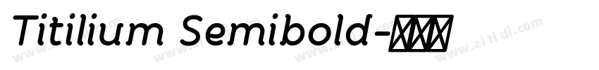 Titilium Semibold字体转换